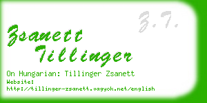 zsanett tillinger business card